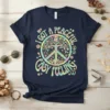 I Got A Peaceful Easy Feeling t-shirt with a colorful tree of life and peace symbols design
