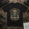 T-shirt featuring a skull with tattoos, roses, and the quote "I have more tattoos than friends"
