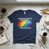Navy t-shirt with white text "I Have Neither The Time Nor The Crayons CRAYONS To Explain This To You" over