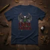 I have rabies t-shirt design with a skeleton bat and dripping green text, Halloween spooky theme