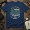 Navy t-shirt with vintage style text "I Have Selective Hearing Sorry You Weren't Selected Today Tomorrow Isn't Looking Good Either"
