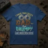I have two titles Dad and Grumpy and I rock them both text design with gears and lightning graphics on