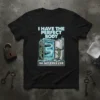 I Have The Perfect Body In My Freezer humorous quote on a black t-shirt with a graphic of a frosty