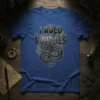 T-shirt with "I Hold Grudges" text and a detailed black dragon illustration with fiery accents