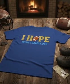I HOPE BOTH TEAMS LOSE unique graphic design printed on comfortable cotton t-shirt