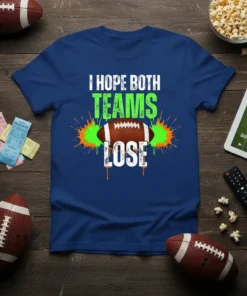 I Hope Both Teams Lose Football T-Shirt Funny Game Day Fan Gift