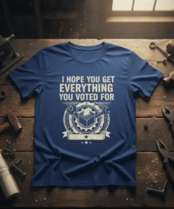 I Hope You Get Everything You Voted For political quote t-shirt with ballot box graphic