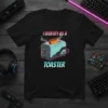 I Identify As A Toaster funny shirt with a graphic of a retro toaster popping toast