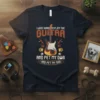 I Just Want To Play Guitar And Pet My Dog And Pet My Dog text with electric guitar graphic on