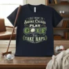 I JUST WANT TO SMOKE CIGARS PLAY GOLF AND TAKE NAPS text design with golf ball and clubs graphic