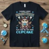 Steampunk cat wearing goggles and wings, holding a cupcake, with text "I Know I Have Diabetes!!! Just Give Me The