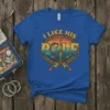I Like His Pole fishing t-shirt with a fish graphic and crossed fishing poles