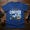 I Like My Coffee On The Rocks t-shirt design with bold typography and an illustration of iced coffee with ice