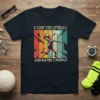 Retro t-shirt design featuring the quote "I Like Volleyball And Maybe 3 People" with a female volleyball player in action