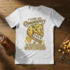 I Lost My Cheeseginity In Kenosha Wisconsin text with a smiling cheese character and Wisconsin outline on a white t-shirt