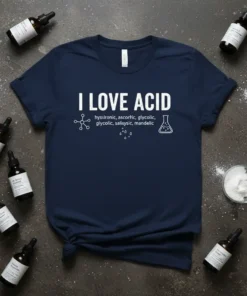 I LOVE ACID hyaluronic, text design featuring unique typography on quality t-shirt
