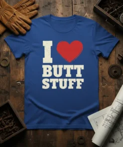 I love butt stuff unique graphic design printed on comfortable cotton t-shirt