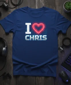 I Love Chris T-Shirt creative graphic design printed on comfortable cotton t-shirt