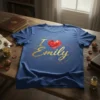 I Love Emily detailed graphic design printed on comfortable cotton t-shirt