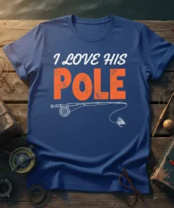 I LOVE HIS POLE unique graphic design printed on comfortable cotton t-shirt