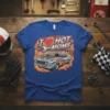 I Love Hot Moms t-shirt with a vintage muscle car, flames, and a wrench graphic