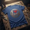 Blue t-shirt with "I Love Jack" text inside a gear graphic and a red heart