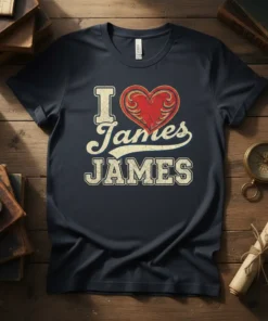 I James JAMES eye-catching graphic design printed on comfortable cotton t-shirt