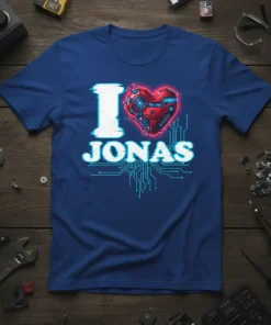 I Love Jonas Heart T-Shirt stylish graphic design printed on comfortable cotton t-shirt