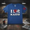 I LOVE KAITO graffiti design t-shirt with a red heart and dripping letters