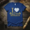 I love Khaleesi t-shirt with golden column, crystal heart, and dragon wings graphic
