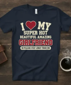 I ❤️ MY SUPER text design featuring unique typography on quality t-shirt