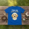 I love my golden doodle t-shirt featuring a cute golden doodle illustration and text