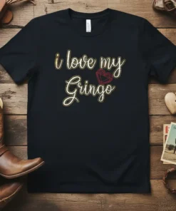 I Love My Gringo Heart T-Shirt Romantic Gift for Couples
