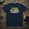 Navy t-shirt with yellow and white text "I Love It When My Jrotc Cadets Follows Instructions The First Time" design