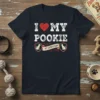 I Love My Pookie Pet Lover's Club T-Shirt with a red heart and shield graphics featuring cats