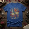 I Love My Wife vintage heart design t-shirt with roses and ornate gold detailing, perfect for husbands