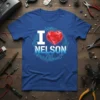 I Love Nelson T-Shirt stylish graphic design printed on comfortable cotton t-shirt