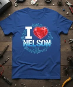 I Love Nelson T-Shirt stylish graphic design printed on comfortable cotton t-shirt