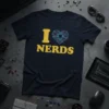 I love nerds creative graphic design printed on comfortable cotton t-shirt