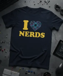 I love nerds creative graphic design printed on comfortable cotton t-shirt