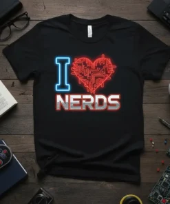 I Love Nerds T-Shirt stylish graphic design printed on comfortable cotton t-shirt
