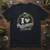 I love Picklebacks Classic Brew & Brine t-shirt design with two shot glasses and ornate border