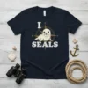 I Love Seals t-shirt with a cute seal on a compass graphic
