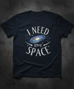 I Need Some Space t-shirt with a vibrant galaxy graphic and constellations