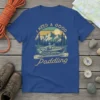 Vintage I Need A Good Paddling kayak t-shirt design with mountains and river graphic