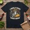 I Need A Tacos Right Meow funny cat taco t-shirt design with a cat wearing a sombrero