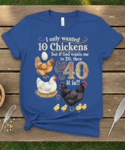 I only wanted 10 Chickens but if God wants me to 20, then 40 it is!! text with chickens and