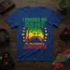I Paused My Game To Celebrate Juneteenth t-shirt with a colorful video game controller graphic surrounded by stars