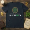 T-shirt featuring the text "I Put The Double D's IN ST. PADDY'S" with a shamrock and Celtic knot design, perfect
