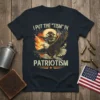 I PUT THE "TISM" IN PATRIOTISM bold graphic design printed on comfortable cotton t-shirt